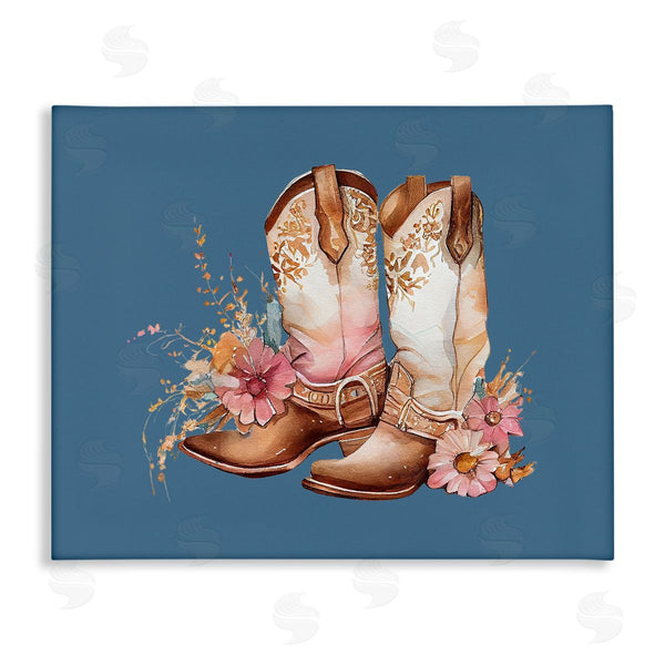 stupell industries Birch & Ink | Cowboy Boots & Wildflowers Wall Art
