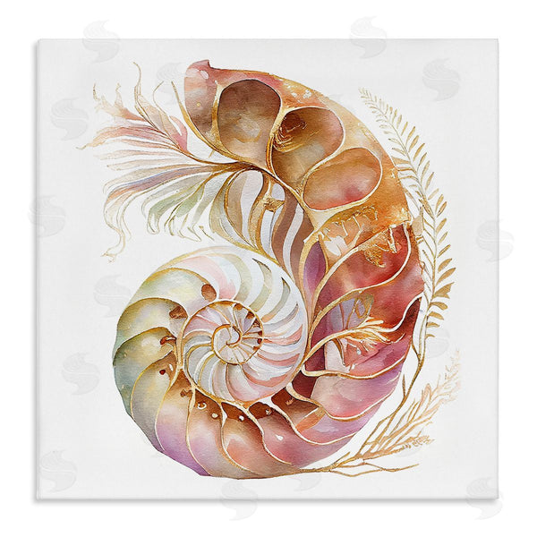 stupell industries Birch & Ink | Curled Nautilus Pattern Wall Art