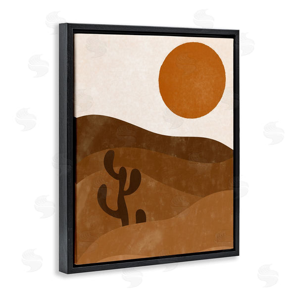 Stupell Industries Birch & Ink | Desert Cactus Rolling Hills Bold Orange Sun Landscape Wall Art