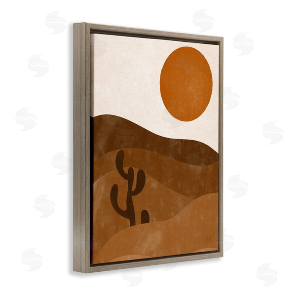 Stupell Industries Birch & Ink | Desert Cactus Rolling Hills Bold Orange Sun Landscape Wall Art