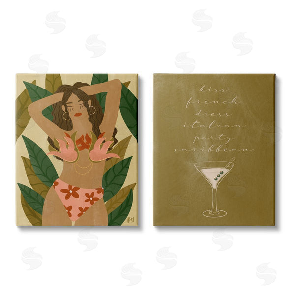 stupell industries Birch & Ink | Dress Italian Party Caribbean Phrase Wall Art