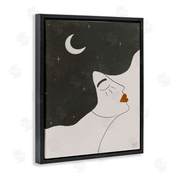 Stupell Industries Birch & Ink | Female Abstract Hair Portrait Starry Sky Constellations Wall Art