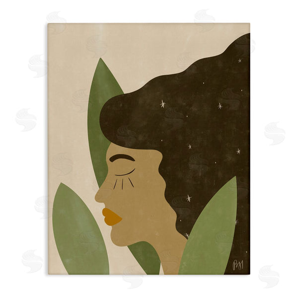 stupell industries Birch & Ink | Female in Tall Grass Abstract Hair Portrait Wall Art