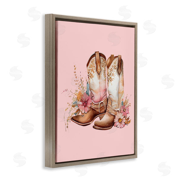 Stupell Industries Birch&Ink | Floral Pink Cowgirl Boots