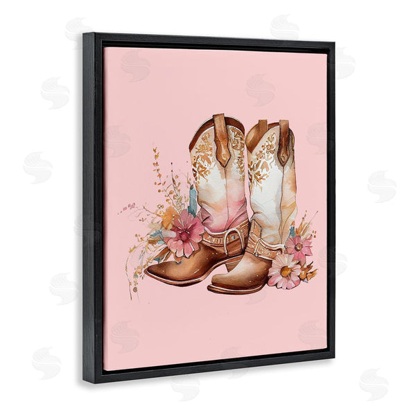 Stupell Industries Birch & Ink | Floral Pink Cowgirl Boots Wall Art