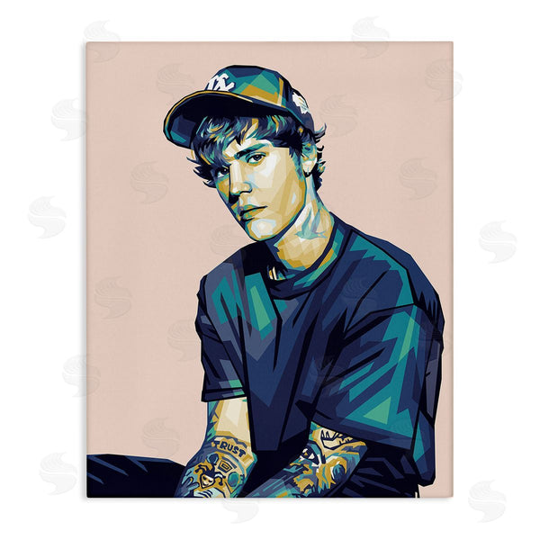 stupell industries Birch & Ink | Justin with Peach Hues Wall Art