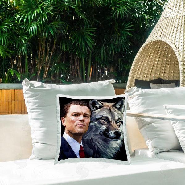 Stupell Industries Birch & Ink | Leonardo With Wolf Printed Throw Pillow