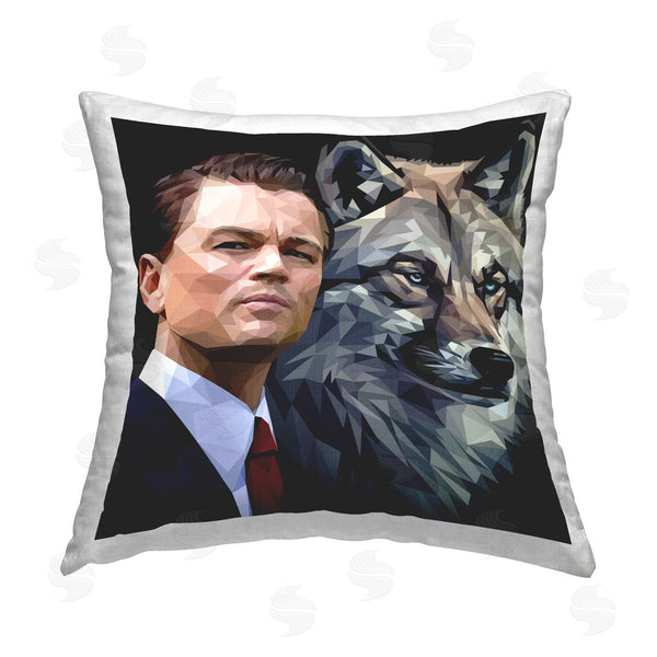 stupell industries Birch & Ink | Leonardo with Wolf Printed Throw Pillow