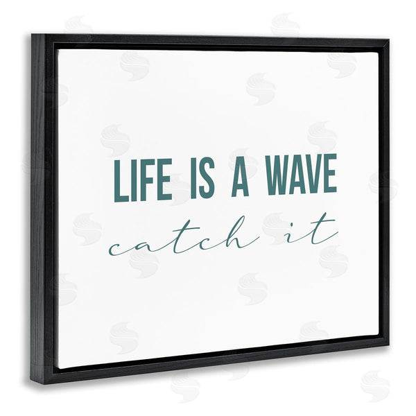 Stupell Industries Birch & Ink | Life's A Wave Catch It Phrase Nautical Typography Wall Art