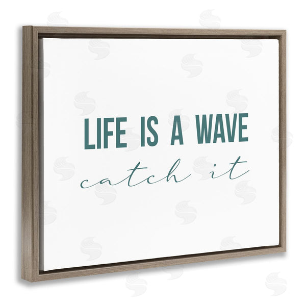 Stupell Industries Birch & Ink | Life's A Wave Catch It Phrase Nautical Typography Wall Art