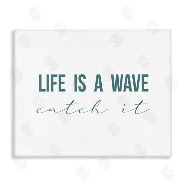 stupell industries Birch & Ink | Life's A Wave Catch It Phrase Nautical Typography Wall Art