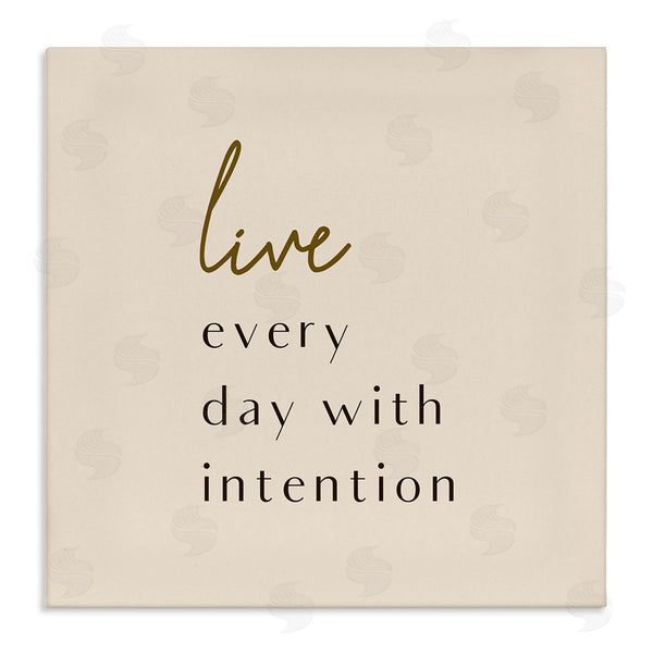 stupell industries Birch & Ink | Live Every Day With Intention Phrase Modern Typography Wall Art