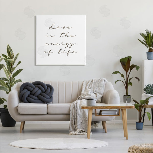 Stupell Industries Birch & Ink | Love Is Energy Of Life Phrase Motivational Romantic Wall Art