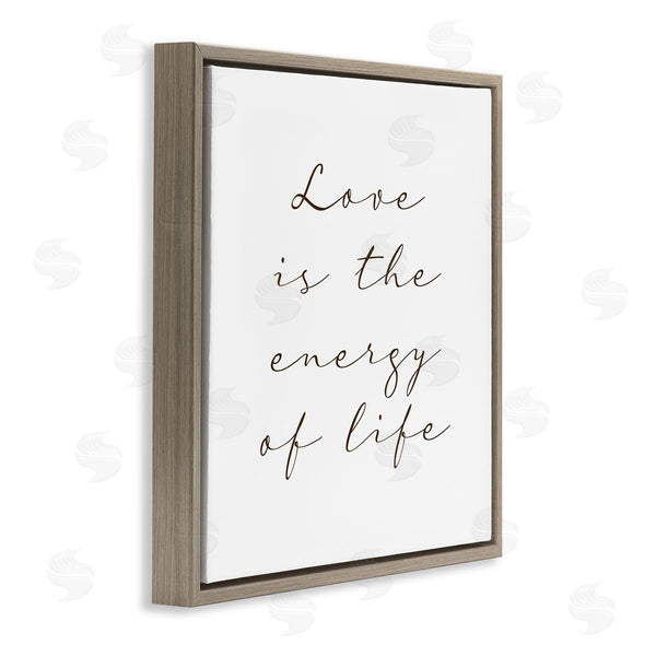 Stupell Industries Birch & Ink | Love Is Energy Of Life Phrase Motivational Romantic Wall Art