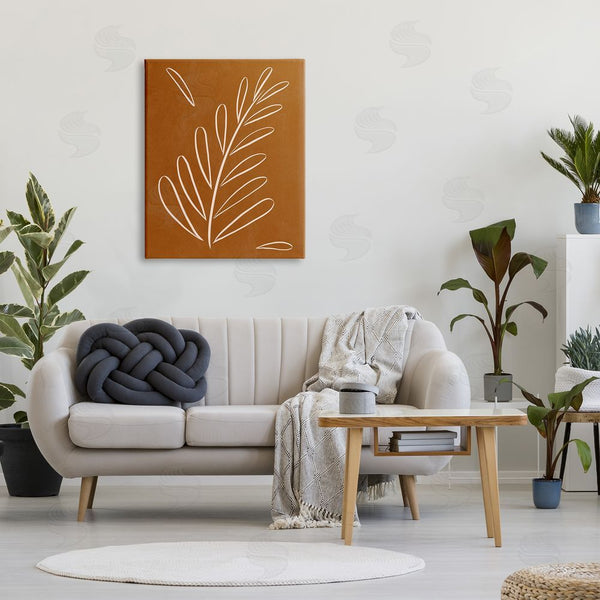 Stupell Industries Birch & Ink | Modern Fern On Brown Wall Art