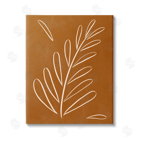 stupell industries Birch & Ink | Modern Fern on Brown Wall Art