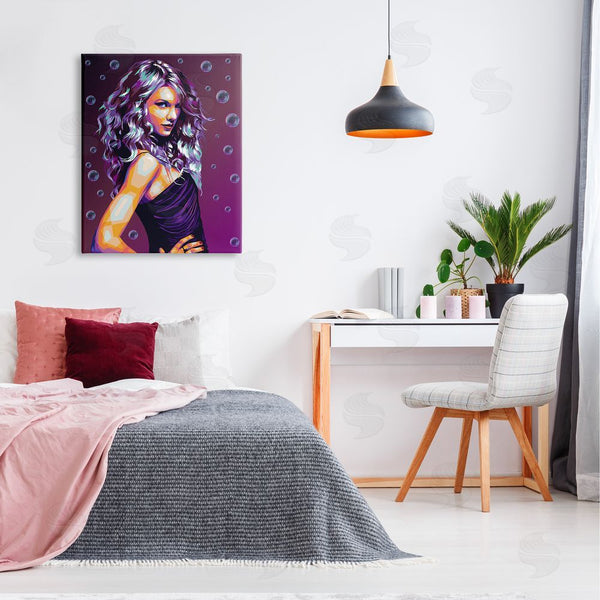Stupell Industries Birch & Ink | Modern Purple Girl With Bubbles Wall Art