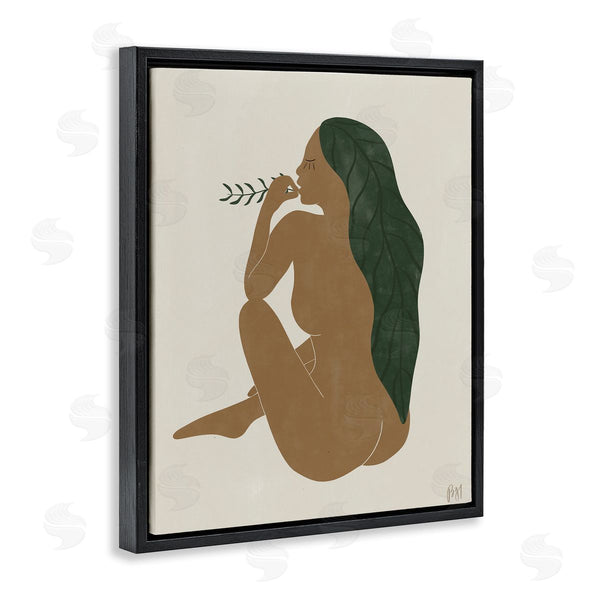 Stupell Industries Birch & Ink | Nude Woman Soft Sitting Pose Curved Body Wall Art