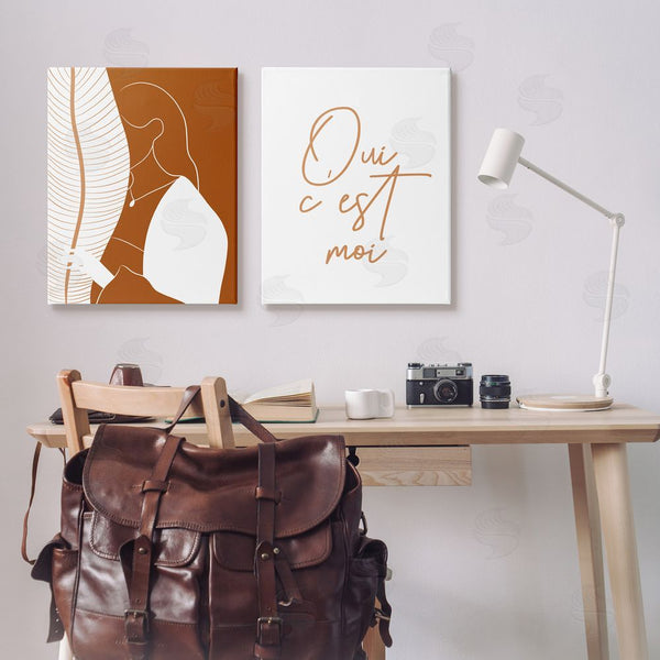 Stupell Industries Birch & Ink | Oui C'est Moi French Phrase Woman Wall Art