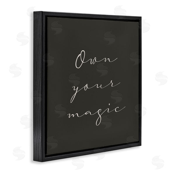 Stupell Industries Birch & Ink | Own Your Magic Phrase Minimal Cursive Typography Wall Art