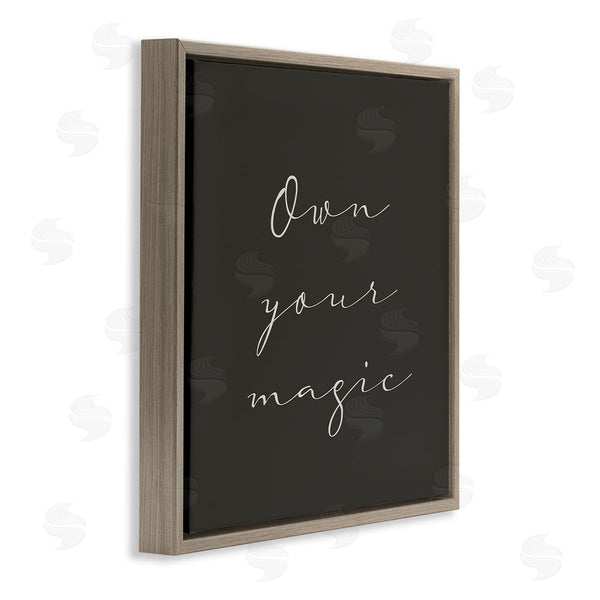 Stupell Industries Birch & Ink | Own Your Magic Phrase Minimal Cursive Typography Wall Art