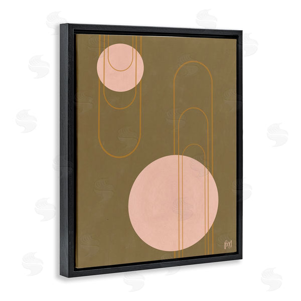 Stupell Industries Birch & Ink | Paperclip Shape Abstraction Industrial Geometric Arches Pink Brown Wall Art