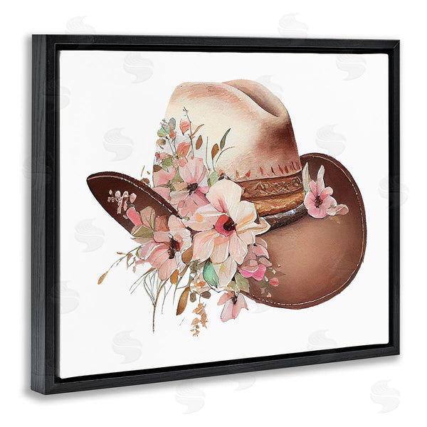Stupell Industries Birch & Ink | Pink Floral Cowboy Hat Wall Art