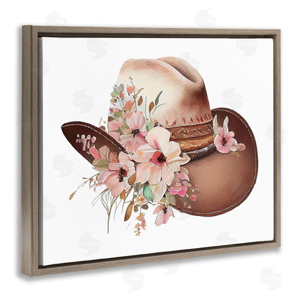 Stupell Industries Birch & Ink | Pink Floral Cowboy Hat Wall Art