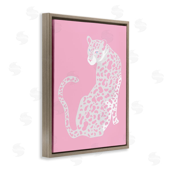 Stupell Industries Birch & Ink | Pink Modern Leopard Cheetah Portrait Piercing Gaze Wall Art