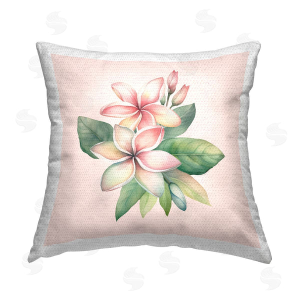 Stupell Industries Birch & Ink | Plumeria On Pink Printed Throw Pillow