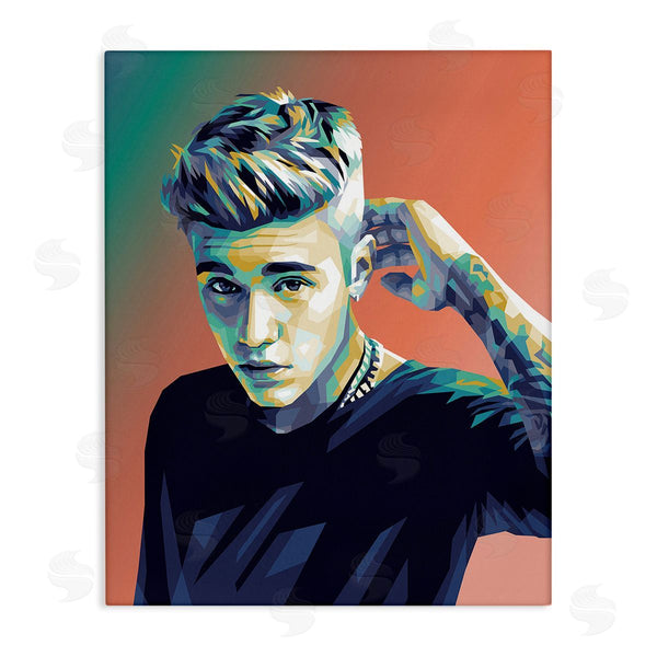 stupell industries Birch & Ink | Pop Culture Justin Portrait Wall Art