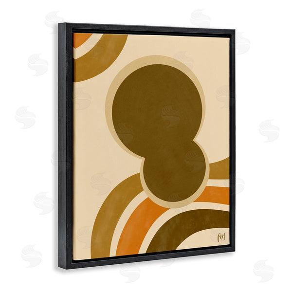 Stupell Industries Birch & Ink | Retro Groove Shape Abstraction Warm Pop Brown Orange Wall Art