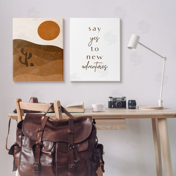 Stupell Industries Birch & Ink | Say Yes New Adventures Desert Sun Wall Art