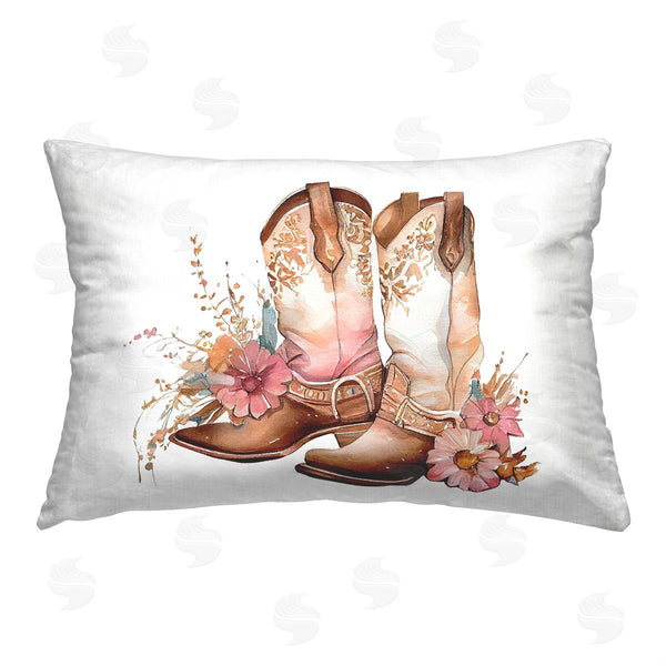 stupell industries Birch & Ink | Soft Floral Cowgirl Boots