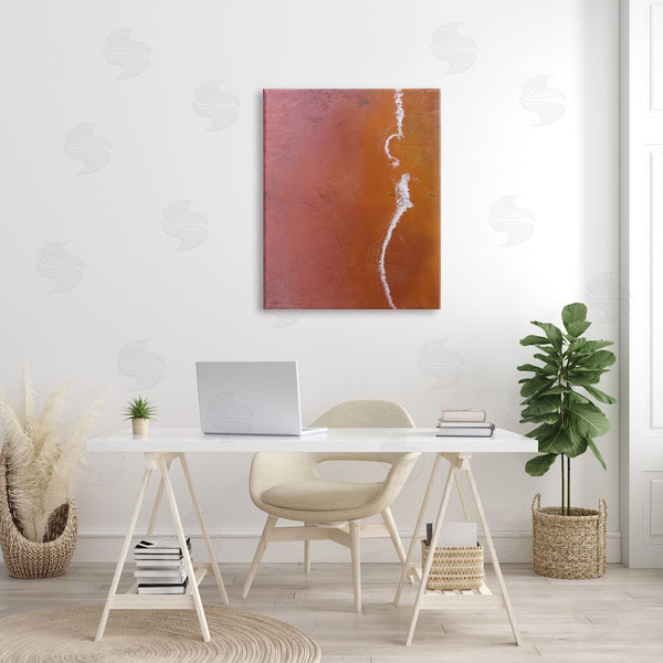 Stupell Industries Birch & Ink | Sun Scorched Landscape Deep Orange Desert Aerial Photography Wall Art