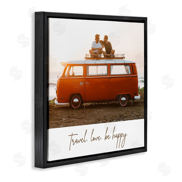 Stupell Industries Birch & Ink | Travel Love Happy Phrase Retro Beach Van Romance Wall Art