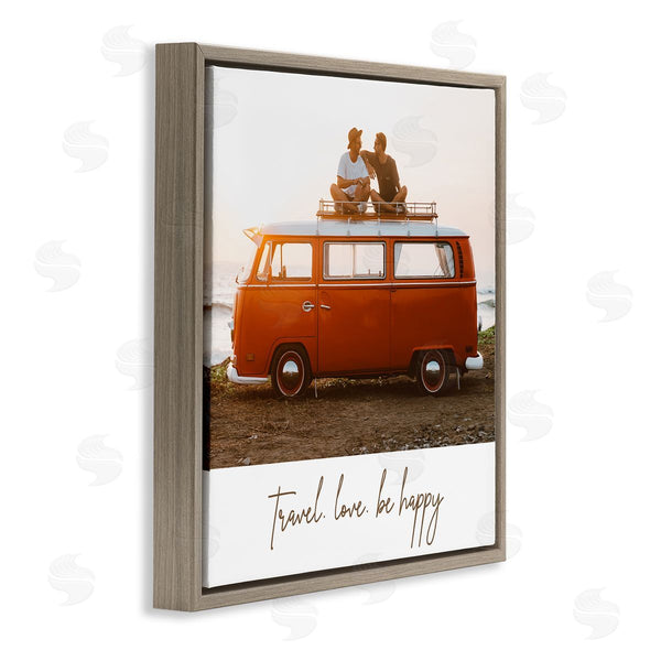 Stupell Industries Birch & Ink | Travel Love Happy Phrase Retro Beach Van Romance Wall Art