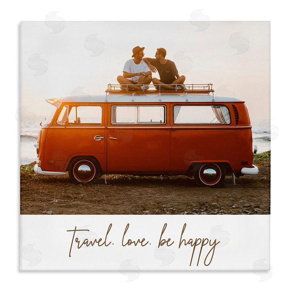 stupell industries Birch & Ink | Travel Love Happy Phrase Retro Beach Van Romance Wall Art