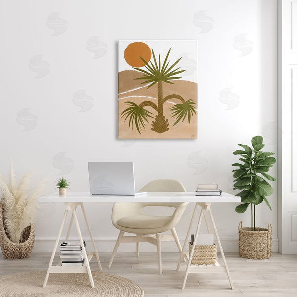 Stupell Industries Birch & Ink | Tropical Desert Palm Warm Bold Sunny Canyon Wall Art