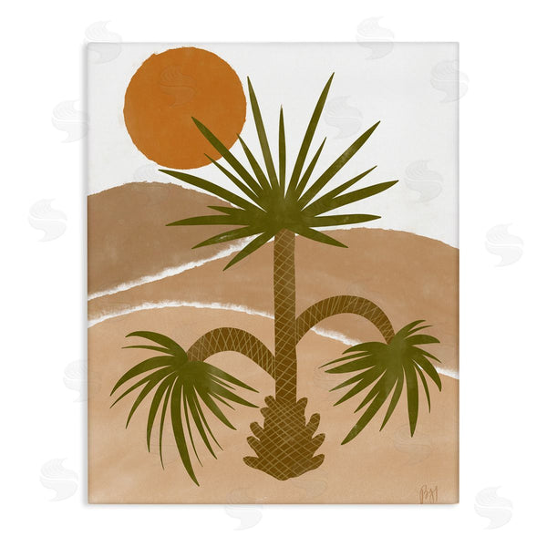 stupell industries Birch & Ink | Tropical Desert Palm Warm Bold Sunny Canyon Wall Art