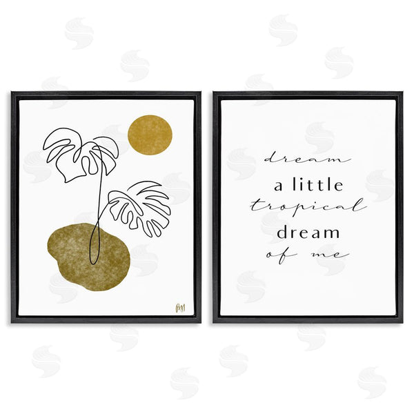 Stupell Industries Birch & Ink | Tropical Dream Of Me Phrase Wall Art
