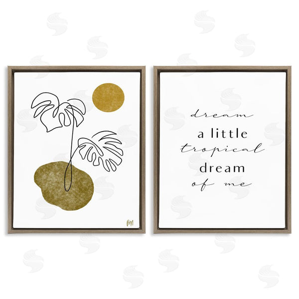 Stupell Industries Birch & Ink | Tropical Dream Of Me Phrase Wall Art