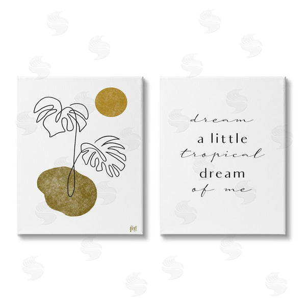 stupell industries Birch & Ink | Tropical Dream of Me Phrase Wall Art