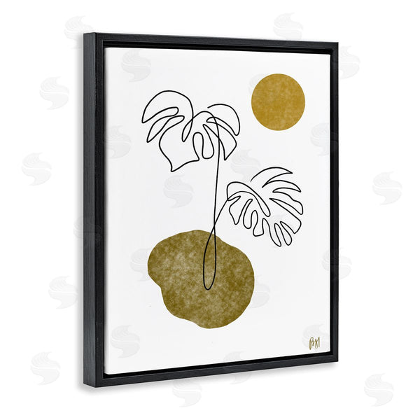 Stupell Industries Birch & Ink | Tropical Monstera Palms Line Drawing Abstract Desert Sky Wall Art