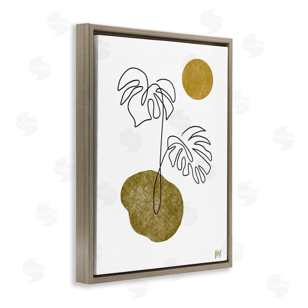 Stupell Industries Birch & Ink | Tropical Monstera Palms Line Drawing Abstract Desert Sky Wall Art