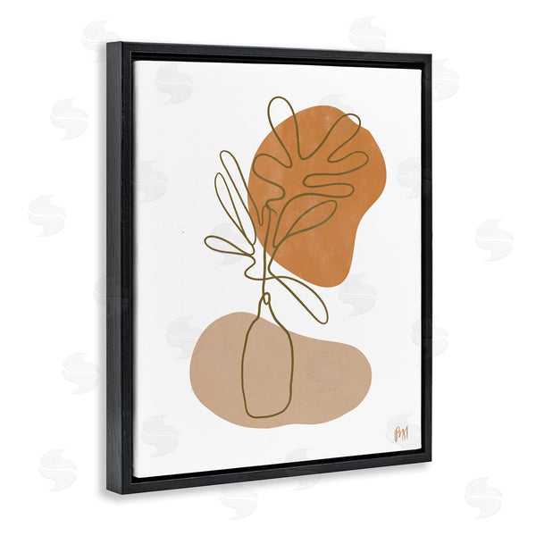 Stupell Industries Birch & Ink | Tropical Plant Line Drawing Abstract Groovy Boho Shapes Wall Art