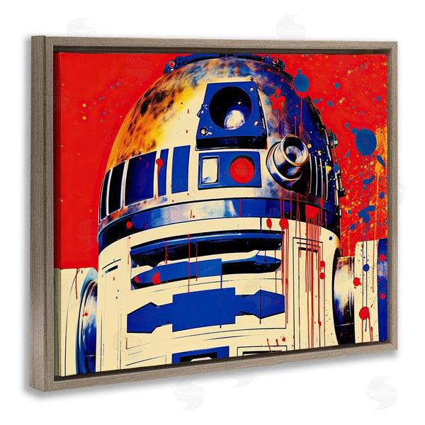 Stupell Industries Birch & Ink | Urban Paint Splatter Robot Wall Art