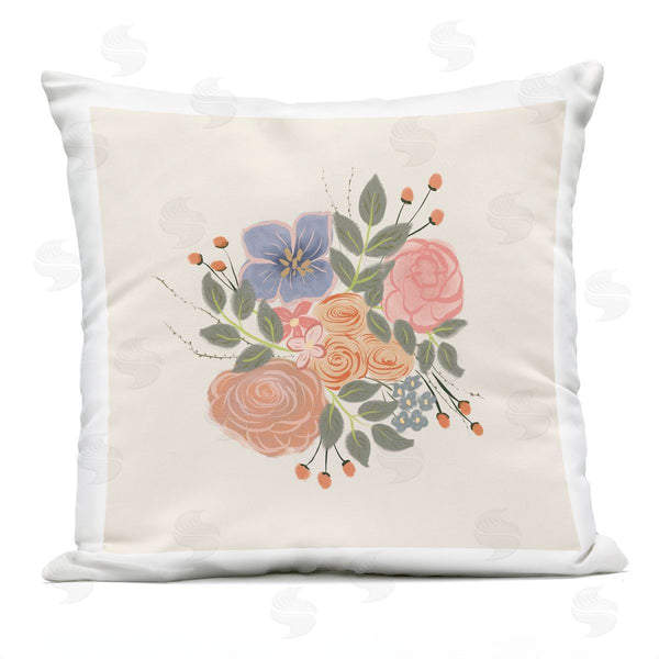 Stupell Industries Birgit Maria Kiennast | Delicate Blooming Flower Buds Printed Throw Pillow