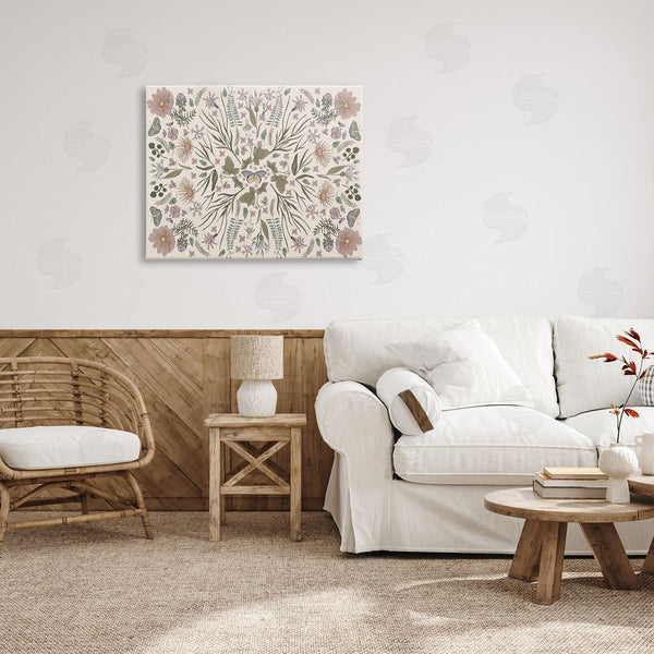 Stupell Industries Birgit Maria Kiennast | Delicate Botanical Pattern Intricate Butterfly Insects Motif Wall Art