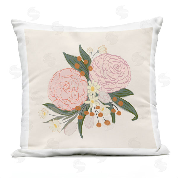 Stupell Industries Birgit Maria Kiennast | Delicate Peony Arrangement Printed Throw Pillow